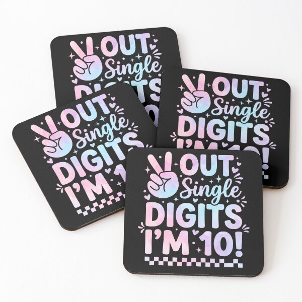 Item preview, Peace-Out-Single-Digits-I'm-10!-Tenth-Birthday-Double-Digits-Celebration designed and sold by SofenArt.