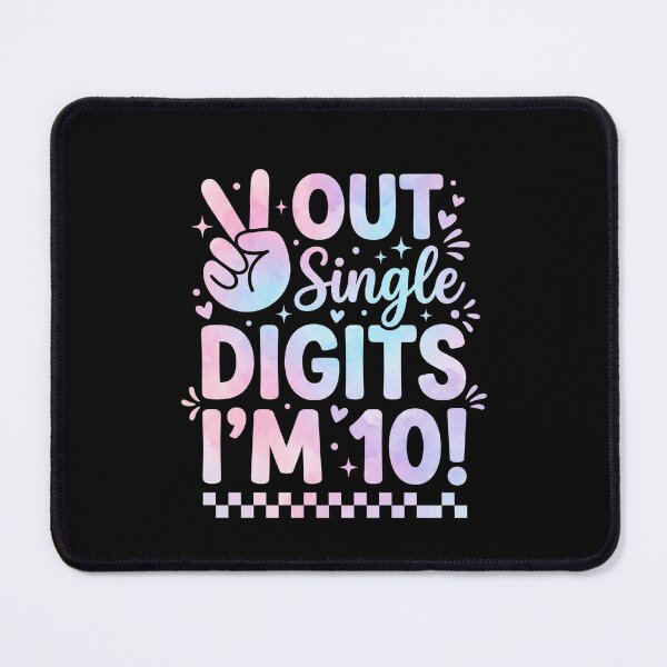 Item preview, Peace-Out-Single-Digits-I'm-10!-Tenth-Birthday-Double-Digits-Celebration designed and sold by SofenArt.