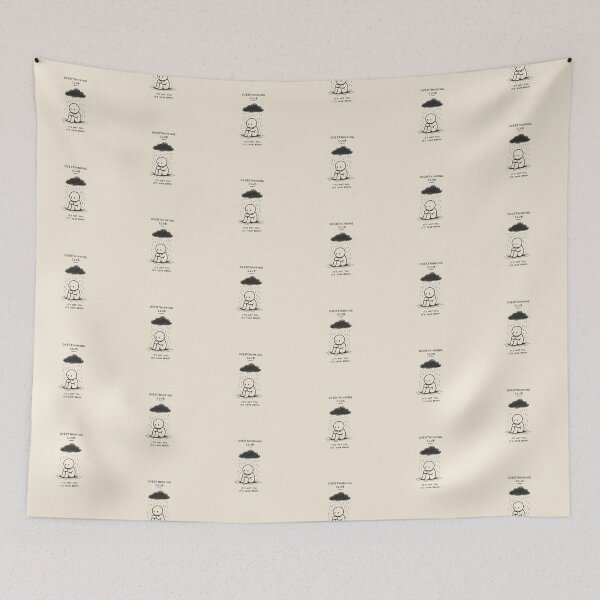 Item preview, Overthinking Club – Minimalist Sad Mood Aesthetic Design designed and sold by Mini-ink.