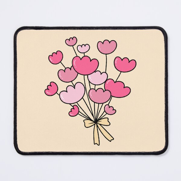 Item preview, Hand Drawn Pink Tulip Bouquet with Yellow Ribbon Illustration designed and sold by ubborn.