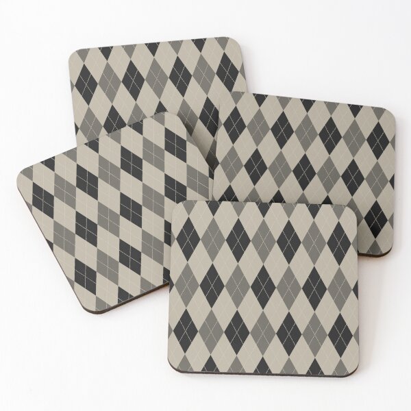 Artikelvorschau, Schwarzes und sandfarbenes Argyle-Muster entworfen und verkauft von pattern-archive.