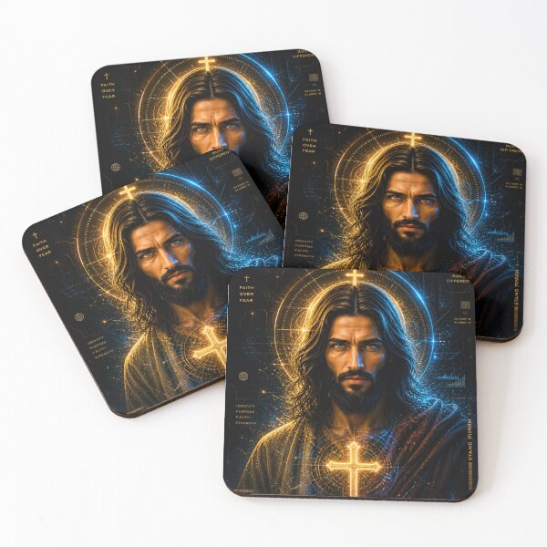 Item preview, Cobalt Core Cyber Jesus – Faith Over Fear designed and sold by Cobaltcore78.