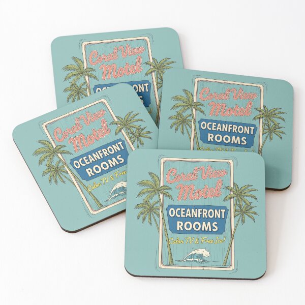 Item preview, Coral View Motel. Oceanfront Retro Escape designed and sold by EdvvinStudios.