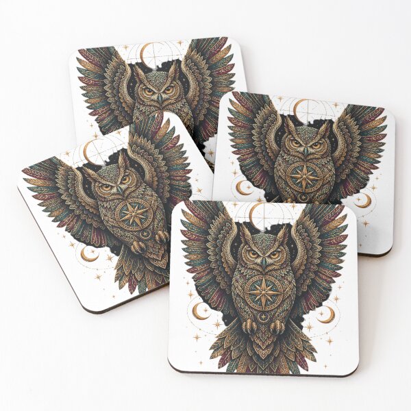 Item preview, ? Celestial Owl Mandala – Ornate Mystic Bird Art Print designed and sold by Moccroad.