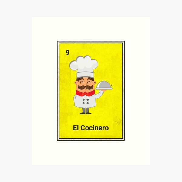 Artikel-Vorschau von El Cocinero Die Chef Loteria Karte, designt und verkauft von casadeloteria.