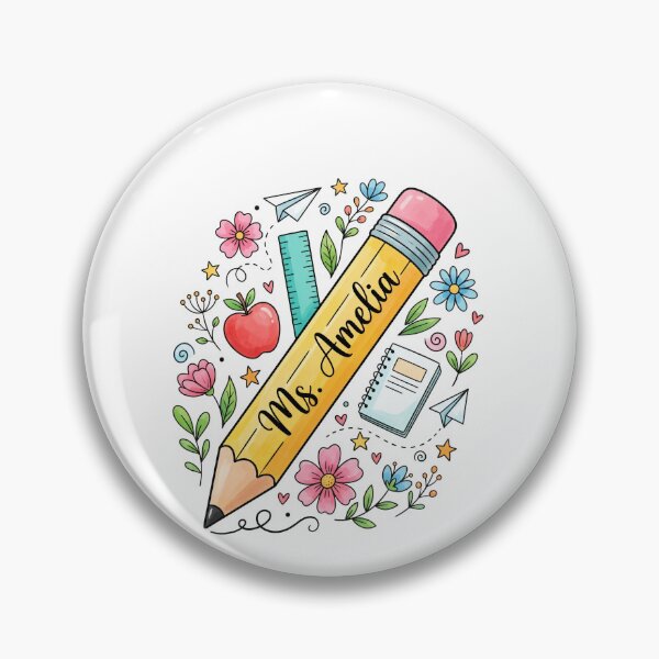 Item preview, Ms. Amelia Teacher Personalized School Education designed and sold by SofenArt.