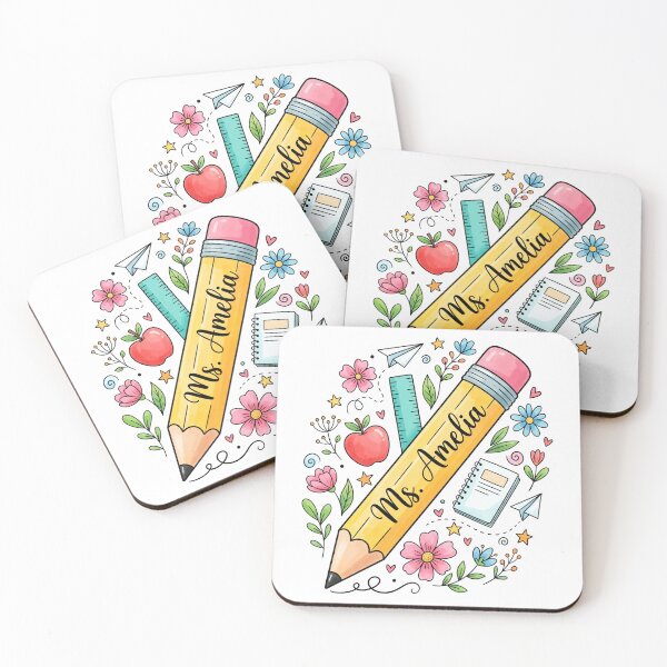 Item preview, Ms. Amelia Teacher Personalized School Education designed and sold by SofenArt.