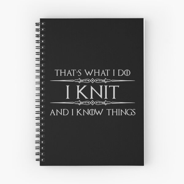 Item preview, Knitting Gifts for Knitters - I Knit & I Know Things Funny Gift Ideas for Knitting Lovers with Yarn Tote Bag & Needles designed and sold by merkraht.