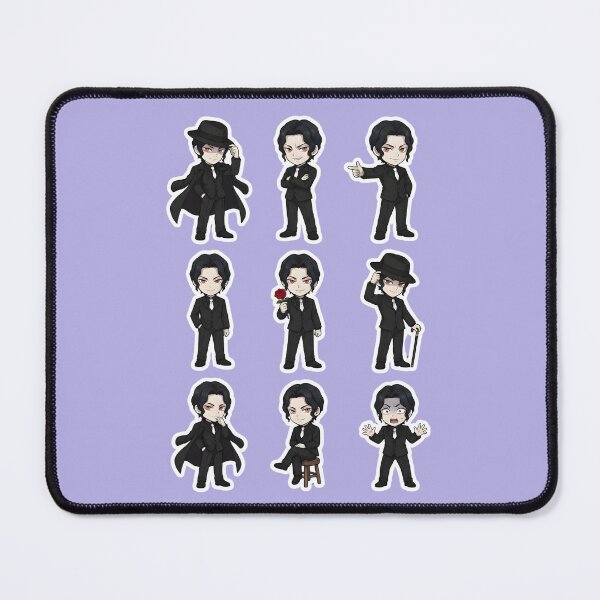 Item preview, Muzan Kibutsuji Chibi Sticker Pack Art designed and sold by Innova_Creations.
