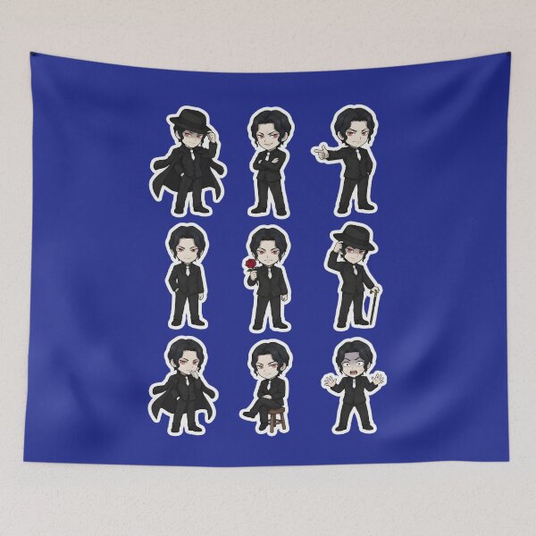 Item preview, Muzan Kibutsuji Chibi Sticker Pack Art designed and sold by Innova_Creations.