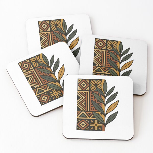 Item preview, African Pattern Sticker – Geometric Tribal Leaf Design, Minimal Afro Aesthetic, Boho Nature Art Aufkleber designed and sold by Rooted Culture.