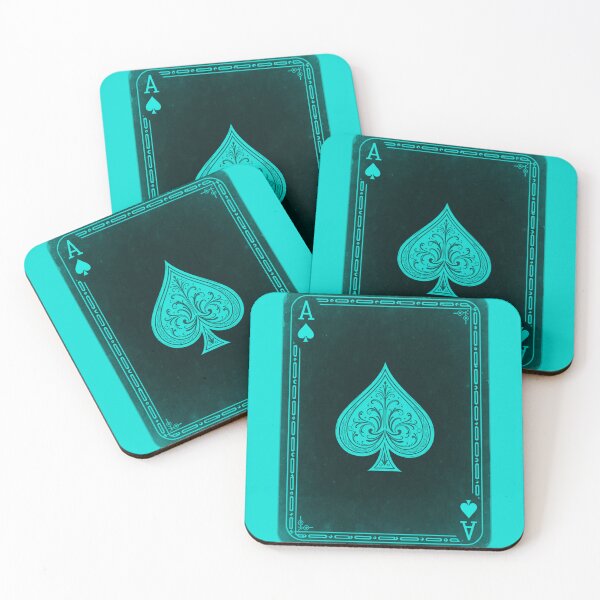 Item preview, Teal Ace of Spades Card designed and sold by HiddenLoot.