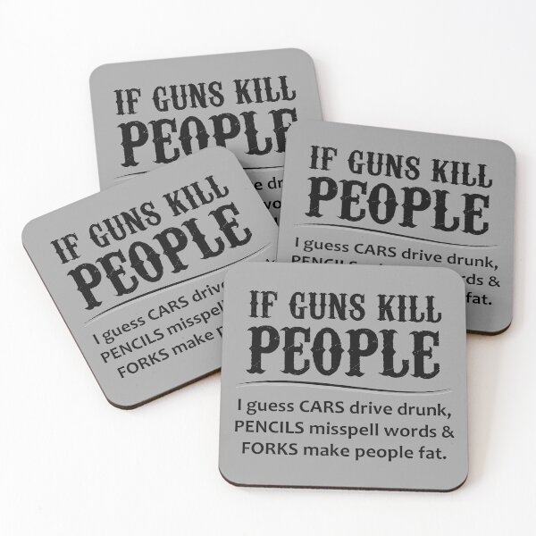 Item preview, If Guns Kill People - Funny Gift Ideas for Gun Lovers and Second 2nd Amendment Rights and NRA Members vs Gun Control designed and sold by merkraht.