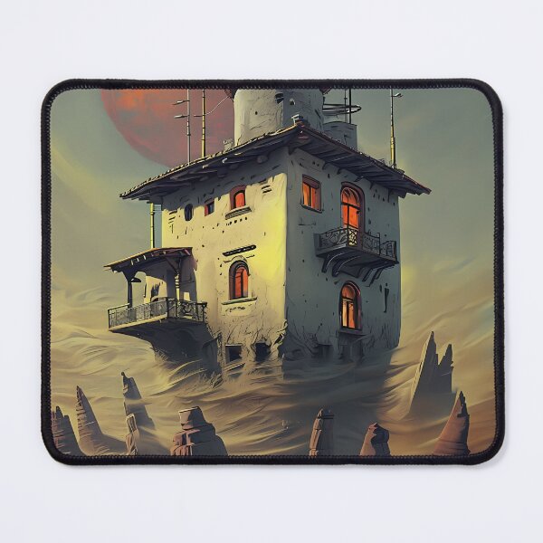 Item preview, INTO THE DUST - Steampunk Desert Station Sketch designed and sold by Modern Nest Art.