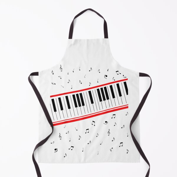 Item preview, Modern Abstract Red Piano Keyboard With Musical Notes Music Lover Aesthetic Art designed and sold by EchoElowen.