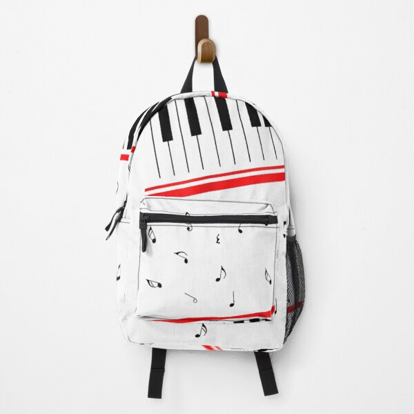 Item preview, Modern Abstract Red Piano Keyboard With Musical Notes Music Lover Aesthetic Art designed and sold by EchoElowen.