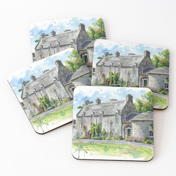 Item preview, Watercolour illustration of Malleny House, Lothian, Scotland designed and sold by davidelder.
