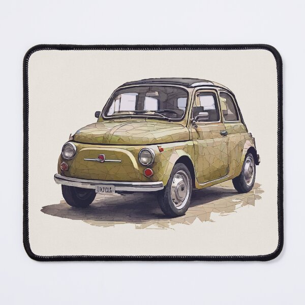 Item preview, Geometric Vintage European City Car Art designed and sold by Tklezardesigns.