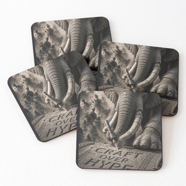 Item preview, Founder Craft Over Hype Elephant Industrial Brutalist Art Print designed and sold by SavannaStrikes.