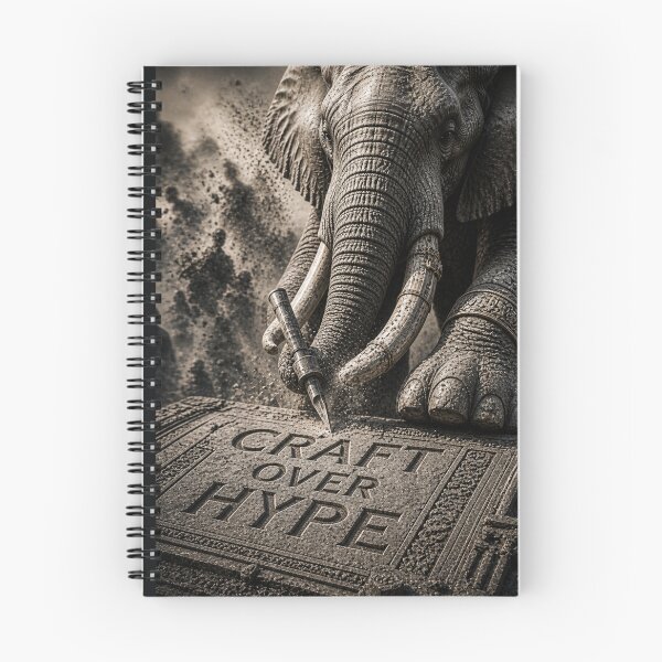 Item preview, Founder Craft Over Hype Elephant Industrial Brutalist Art Print designed and sold by SavannaStrikes.