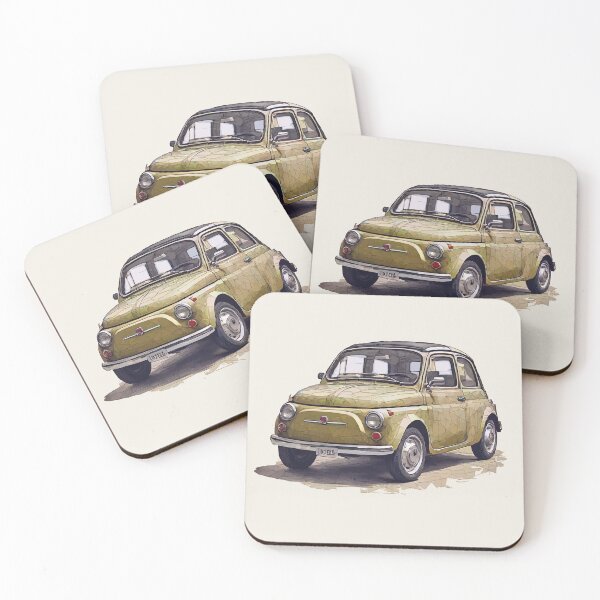 Item preview, Geometric Vintage European City Car Art designed and sold by Tklezardesigns.