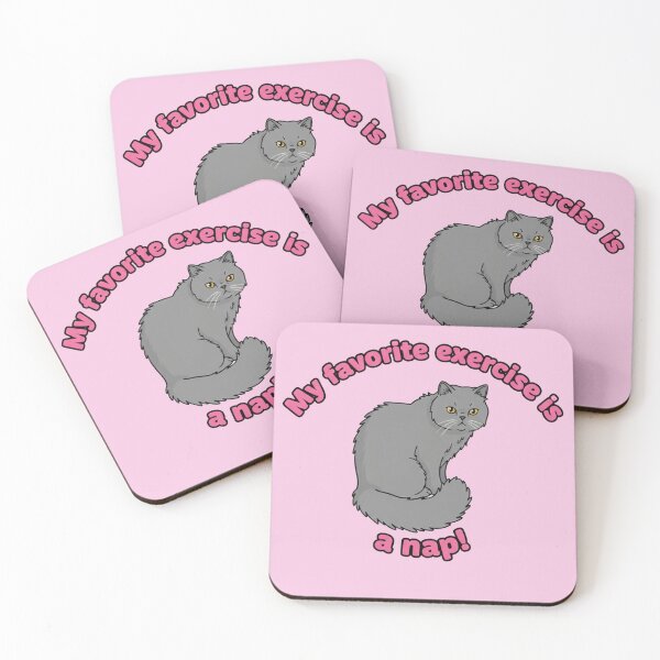 Item preview, Martin the Cat - My Favorite Exercise is a Nap - Funny Cute Grey Cat designed and sold by naughty-raccoon.