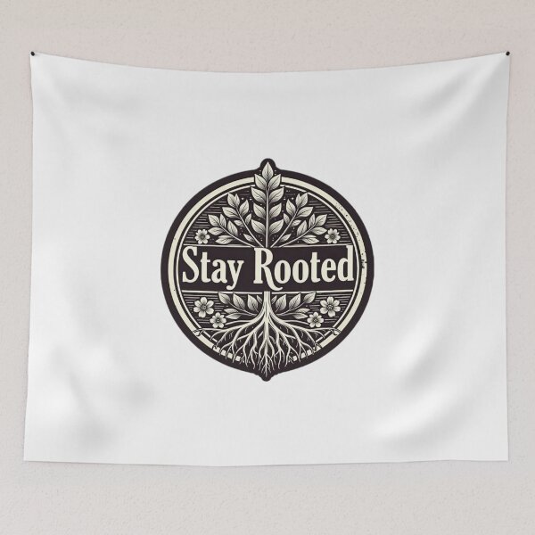 Item preview, Stay Rooted Tree Vintage Nature Botanical Art designed and sold by ThefadedEra.