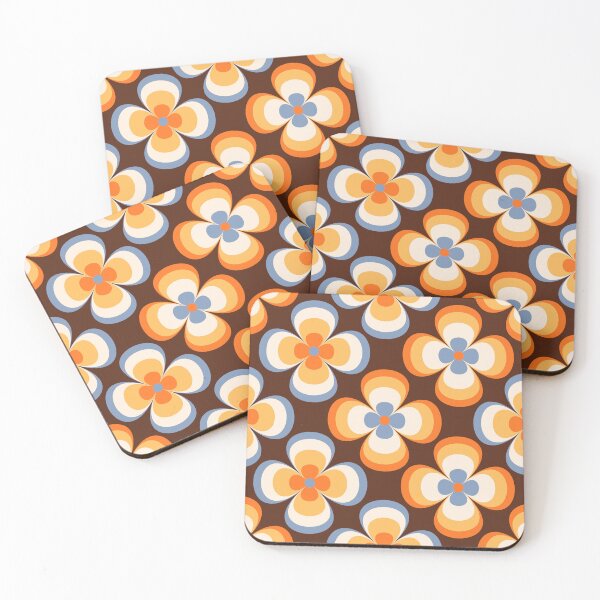 Item preview, Groovy Retro Daisy Seamless Floral Pattern in 70s Earth Tones designed and sold by Niji Hibana.
