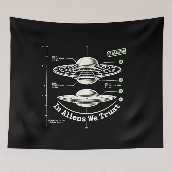 Item preview, RESIDENT ALIEN In Alien We Trust designed and sold by ALL ART .