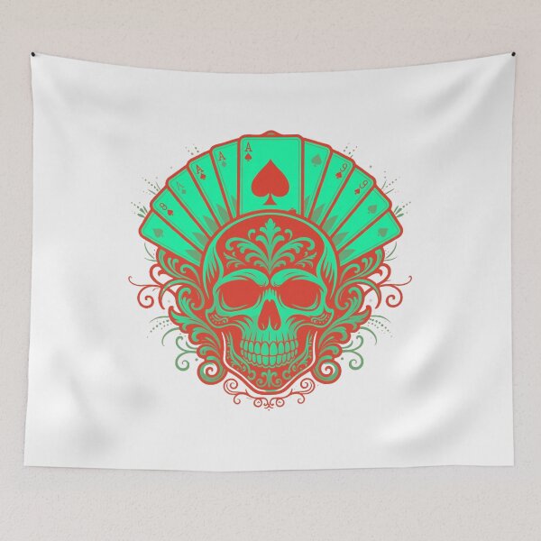 Item preview, Sugar Skull Poker Fan designed and sold by HiddenLoot.