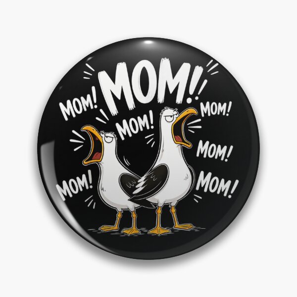 Item preview, Funny Screaming Seagulls Mom Mom Mom Tired Motherhood Parenting Life Art designed and sold by LittleNhutton.