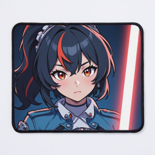 Item preview, Cyberpunk Anime Officer - Red Neon Blade Warrior designed and sold by Jimakmo.