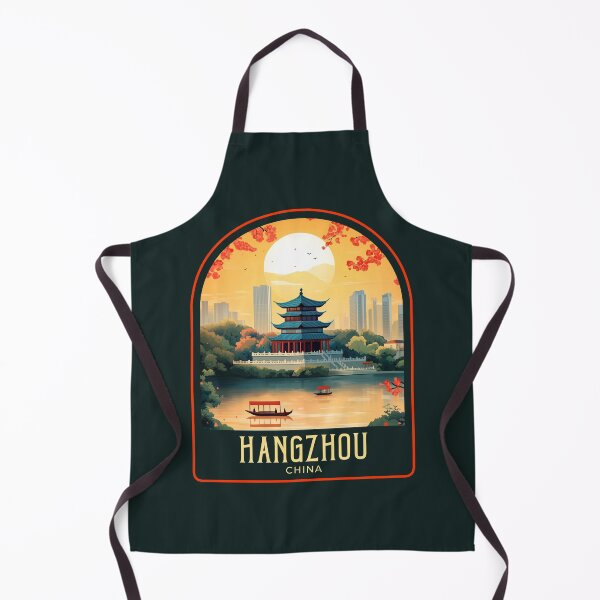 Item preview, Hangzhou Vintage Travel Illustration designed and sold by HomeLivingCo.