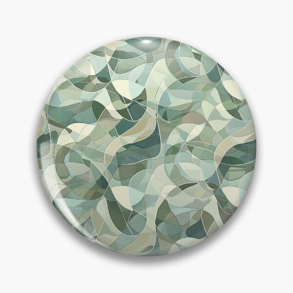 Item preview, Layered Organic Abstract Green Seamless Pattern designed and sold by MegaNovaArt.