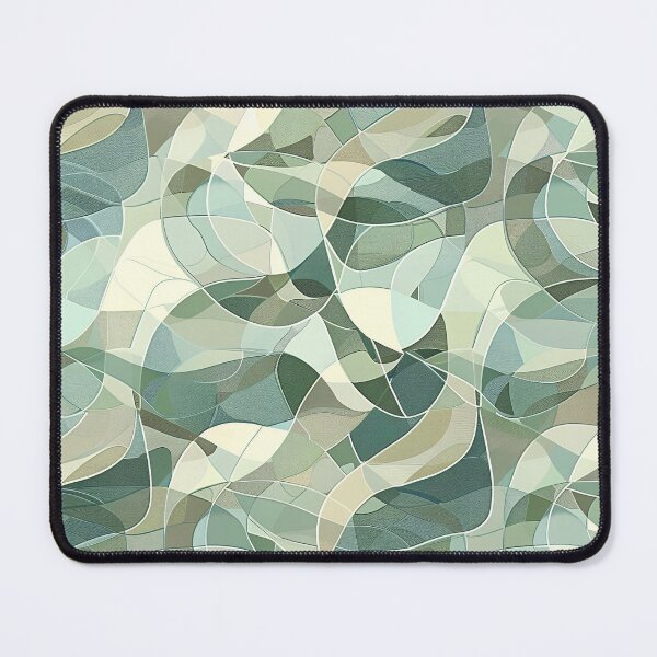 Item preview, Layered Organic Abstract Green Seamless Pattern designed and sold by MegaNovaArt.