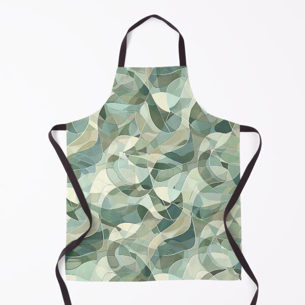 Item preview, Layered Organic Abstract Green Seamless Pattern designed and sold by MegaNovaArt.