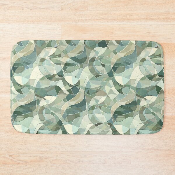 Item preview, Layered Organic Abstract Green Seamless Pattern designed and sold by MegaNovaArt.