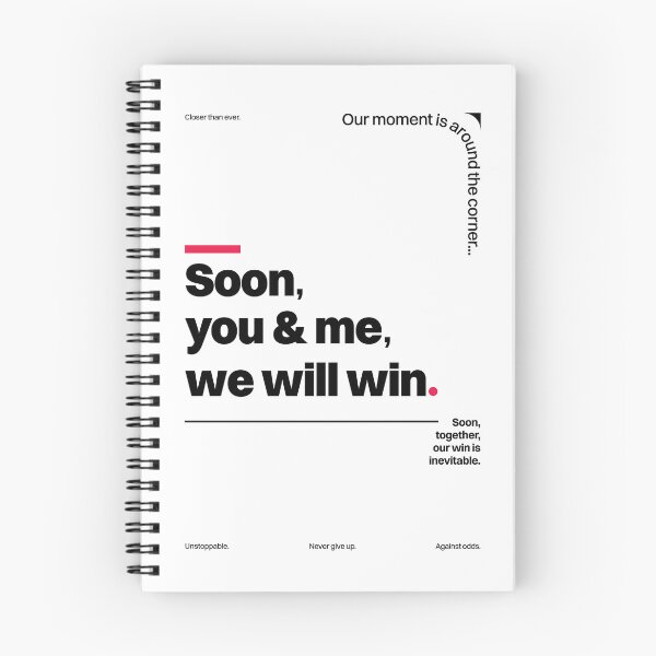Item preview, Soon You & Me We Will Win Motivational Quote T-Shirt | Minimalist Typography Aesthetic Streetwear Tee designed and sold by posterspot08.