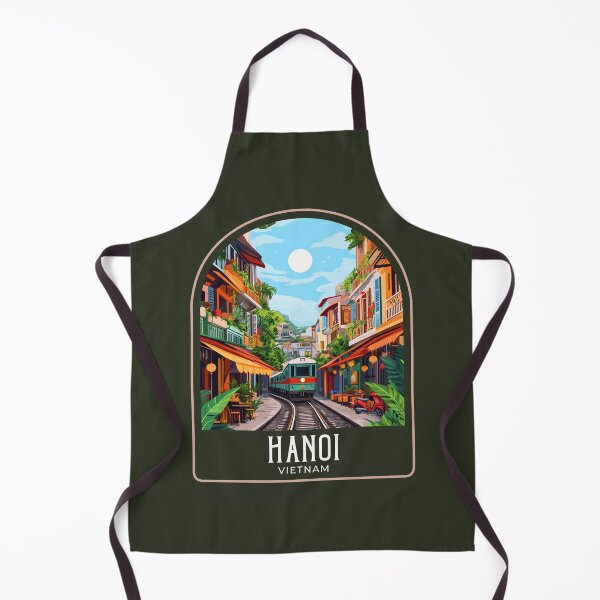 Item preview, Hanoi Vintage Travel Illustration designed and sold by HomeLivingCo.