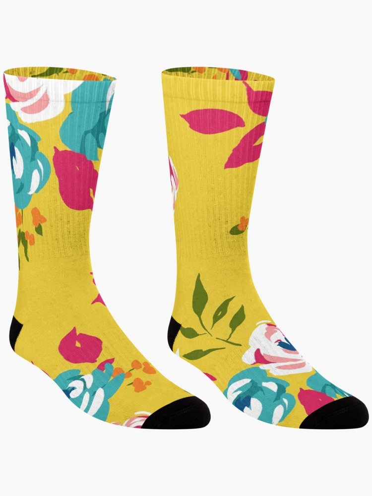 Thumbnail 3 of 5, Socks, Saturated Color Roses Pattern designed and sold by Steve Haskamp.