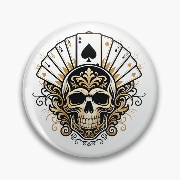 Artikelvorschau, Totenkopf-Pokerkarten-Fan entworfen und verkauft von HiddenLoot.