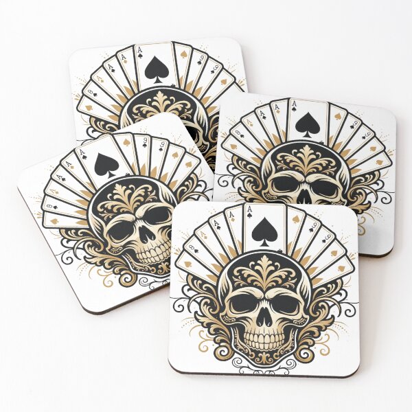 Artikelvorschau, Totenkopf-Pokerkarten-Fan entworfen und verkauft von HiddenLoot.