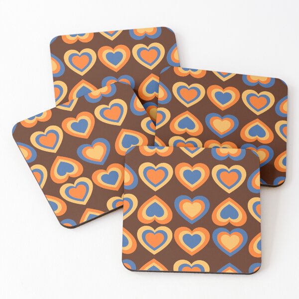 Item preview, Groovy Retro Heart Seamless Pattern - 70s Vintage Love Aesthetic designed and sold by Niji Hibana.
