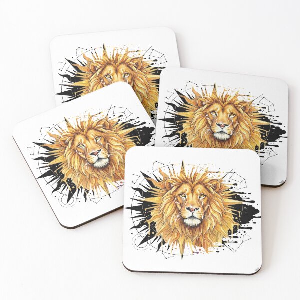 Item preview, Celestial Golden Leo Solar Mane Abstract Art designed and sold by NeuroPrints.