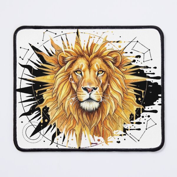 Item preview, Celestial Golden Leo Solar Mane Abstract Art designed and sold by NeuroPrints.