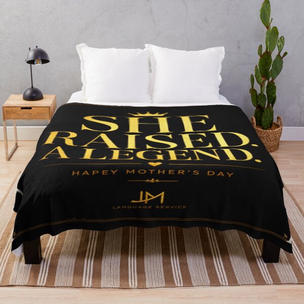 Item preview, She Raised a Legend – Mother’s Day Gold Typography designed and sold by JM Language Service.