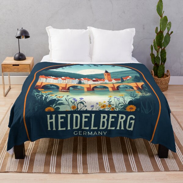 Item preview, Heidelberg Vintage Travel Illustration designed and sold by HomeLivingCo.