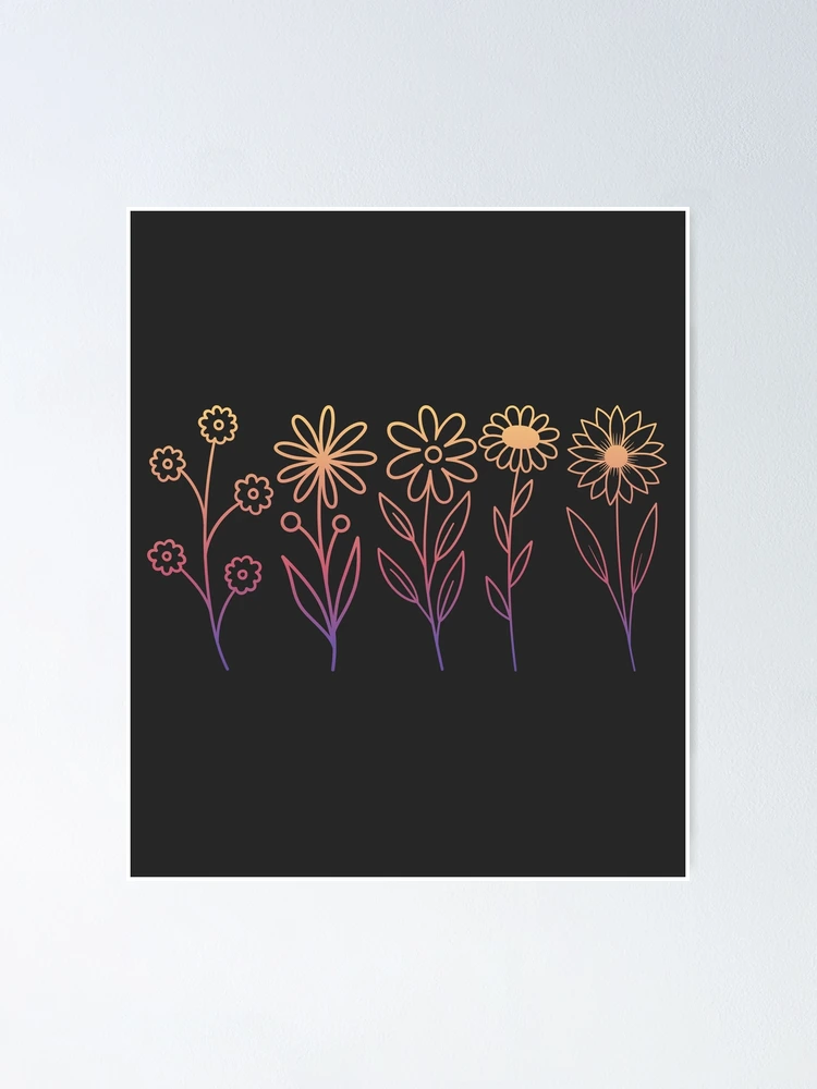 Thumbnail 1 of 3, Poster, Gradient Flowers In Spring designed and sold by MerchEtch.