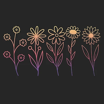 Artwork thumbnail, Gradient Flowers In Spring by MerchEtch