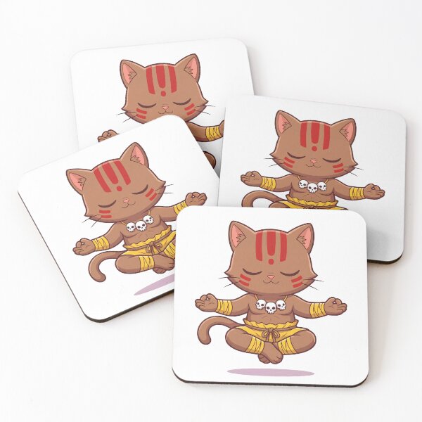 Item preview, Yoga Fire Cat Fighter Cartoon Parody designed and sold by CuteKats.